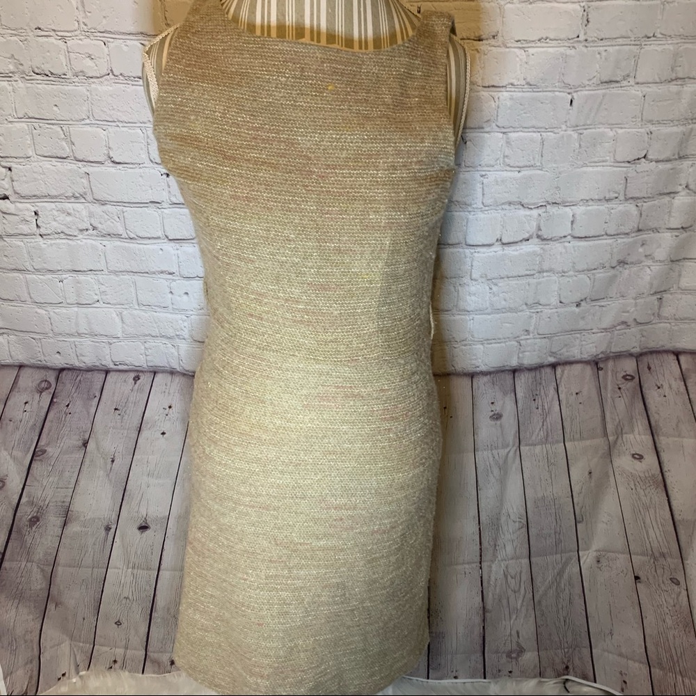 Review Australia tan tweed dress